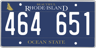 RI license plate 464651