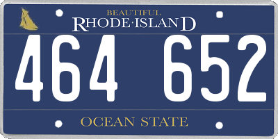 RI license plate 464652