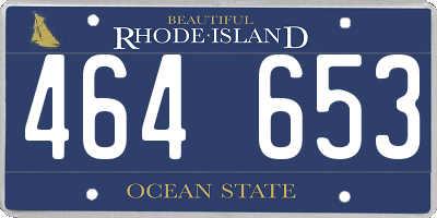 RI license plate 464653