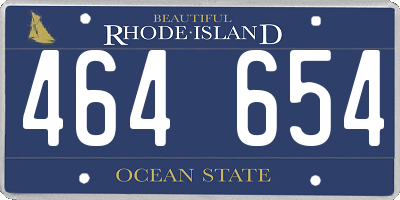 RI license plate 464654