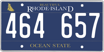 RI license plate 464657