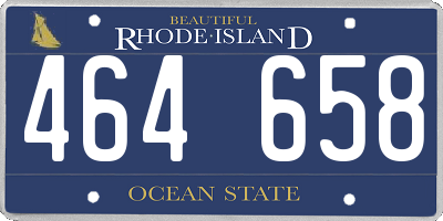 RI license plate 464658