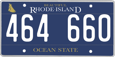 RI license plate 464660