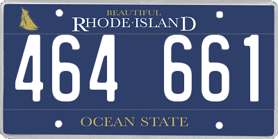 RI license plate 464661