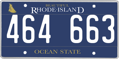 RI license plate 464663