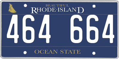 RI license plate 464664