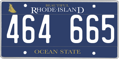 RI license plate 464665