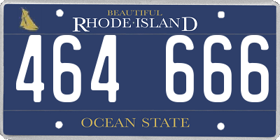 RI license plate 464666