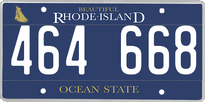 RI license plate 464668