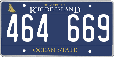 RI license plate 464669