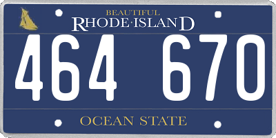 RI license plate 464670
