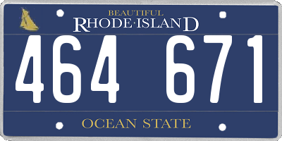 RI license plate 464671