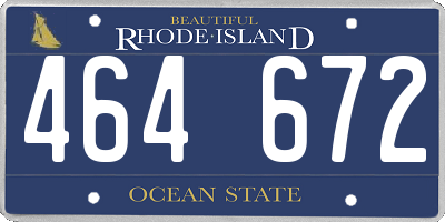 RI license plate 464672
