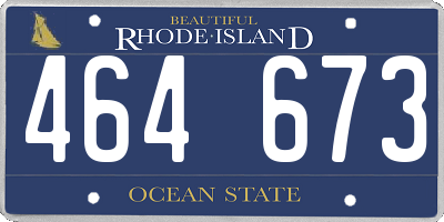 RI license plate 464673