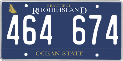 RI license plate 464674