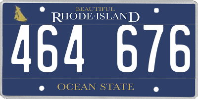 RI license plate 464676
