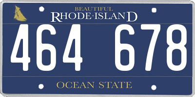 RI license plate 464678