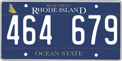 RI license plate 464679