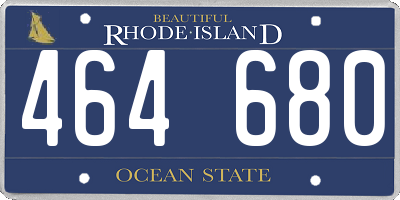 RI license plate 464680