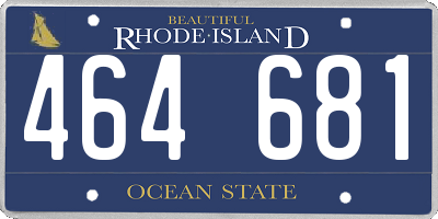 RI license plate 464681