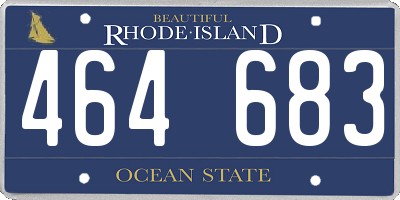 RI license plate 464683