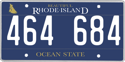 RI license plate 464684