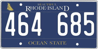 RI license plate 464685