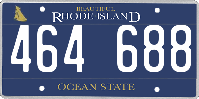 RI license plate 464688