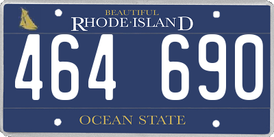 RI license plate 464690