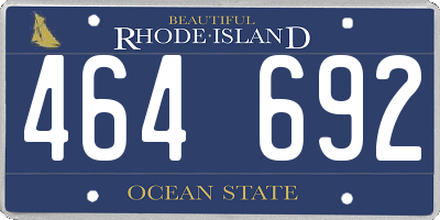 RI license plate 464692
