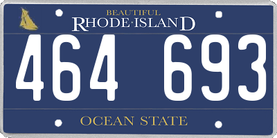 RI license plate 464693