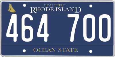 RI license plate 464700