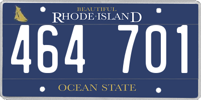 RI license plate 464701
