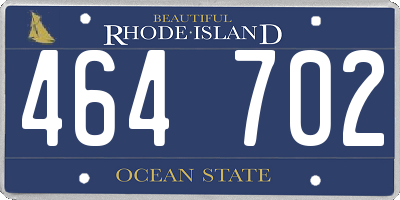 RI license plate 464702