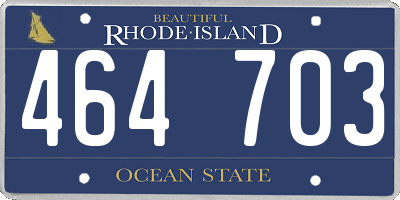 RI license plate 464703