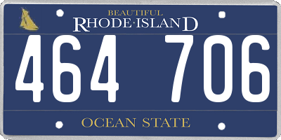 RI license plate 464706