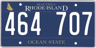 RI license plate 464707