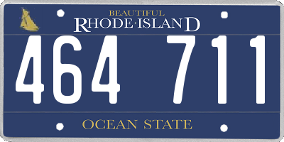 RI license plate 464711