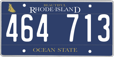 RI license plate 464713
