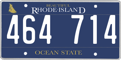 RI license plate 464714