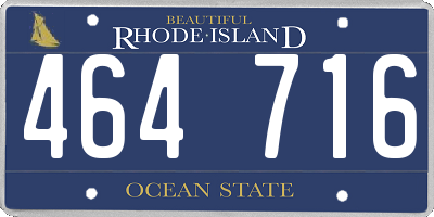 RI license plate 464716