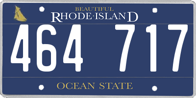 RI license plate 464717