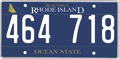 RI license plate 464718