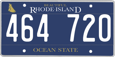 RI license plate 464720