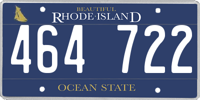 RI license plate 464722