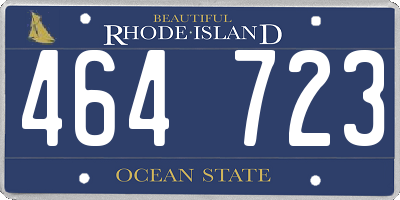 RI license plate 464723