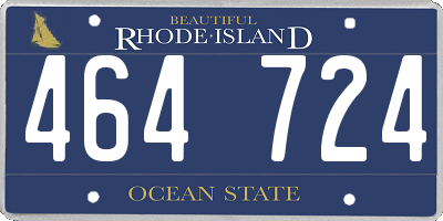 RI license plate 464724