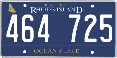 RI license plate 464725