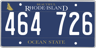 RI license plate 464726