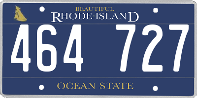 RI license plate 464727